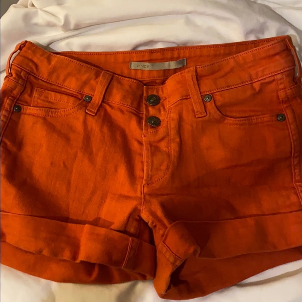 Vince orange denim size 25 shorts